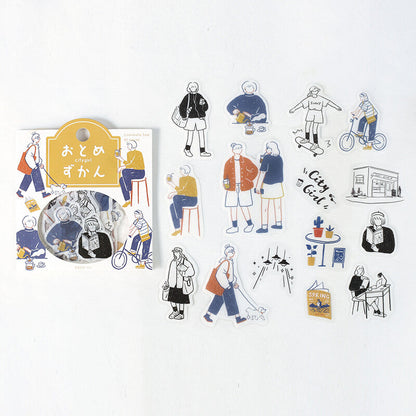 BGM Deco Sticker - Coordinate Seal - Maiden Illustrated Book - City Girl