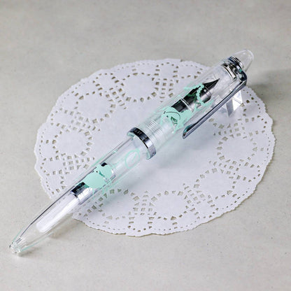BUNGUBOX Original Fountain Pen - Cinderella's Slipper - Mint Green & Silver
