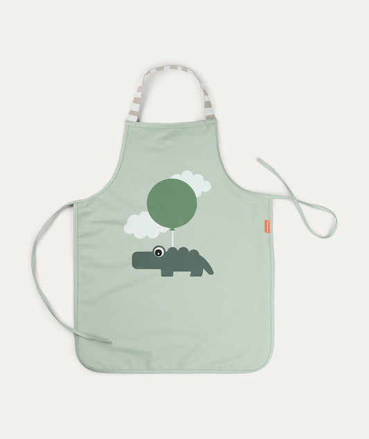 Done By Deer Waterproof Kids Apron Happy Cloud Green