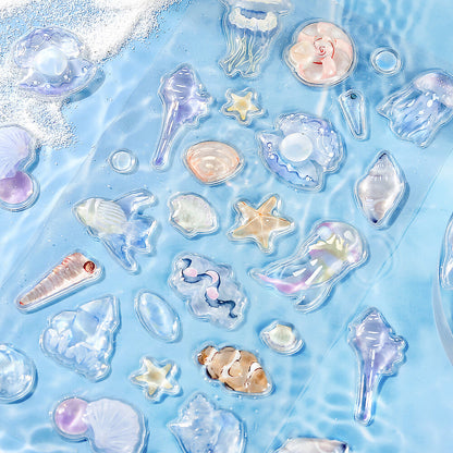 BGM 3D Sticker Sheet - Kyururun - Sea Creatures