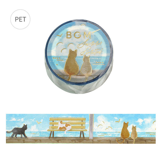 BGM Clear Tape - Foil Stamping - 2026 Summer Limited - Seaside & Cats