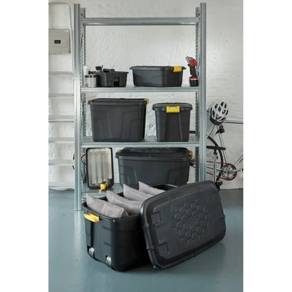 145 Litre Premium Quality Lockable Plastic Box with Clip on Lid and Wheels Strata