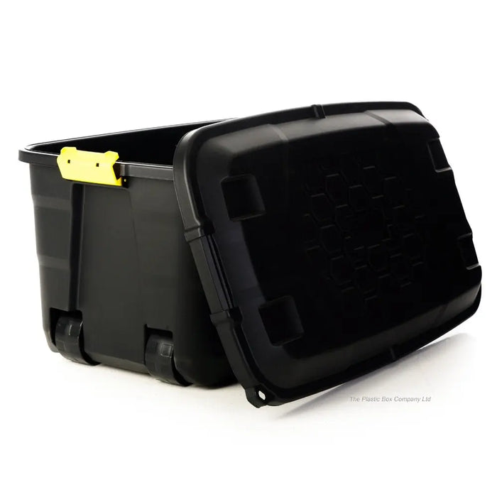 145 Litre Premium Quality Lockable Plastic Box with Clip on Lid and Wheels Strata