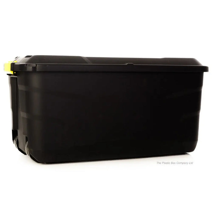 145 Litre Premium Quality Lockable Plastic Box with Clip on Lid and Wheels Strata