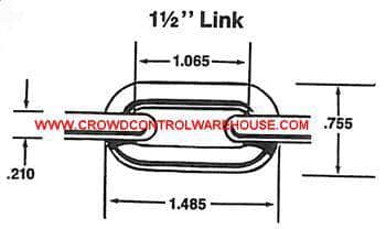 1.5 - inch Plastic Chain - Crowd Control Warehouse