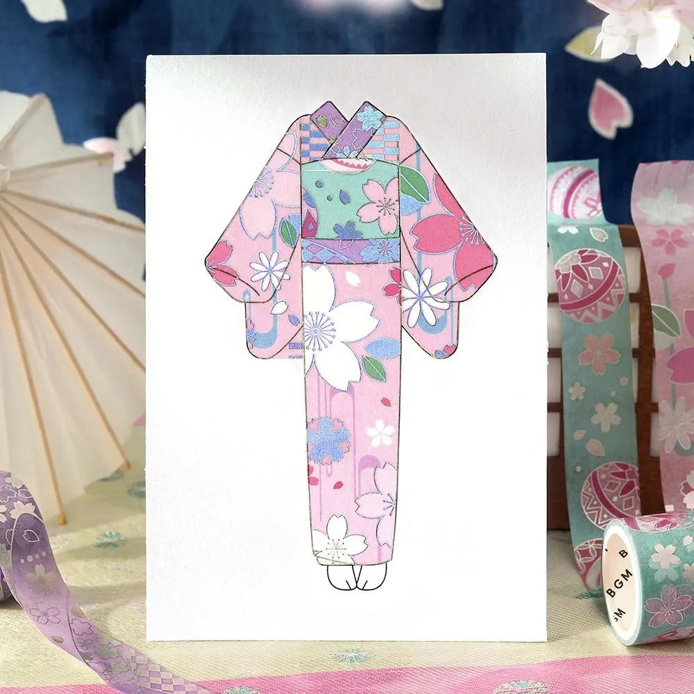BGM Washi Tape Set - Foil Stamping - The Colors of Kimono - Set of 3