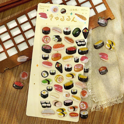 BGM 3D Sticker Sheet - Kyururun - Sushi (Coming Soon)