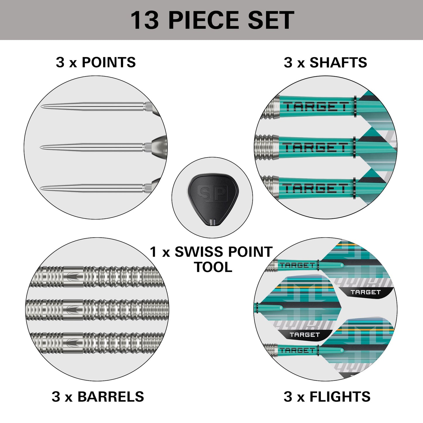 TARGET - 26g - Hydro SP 03 - Steel Tip Swiss Point - 90% Tungsten Darts