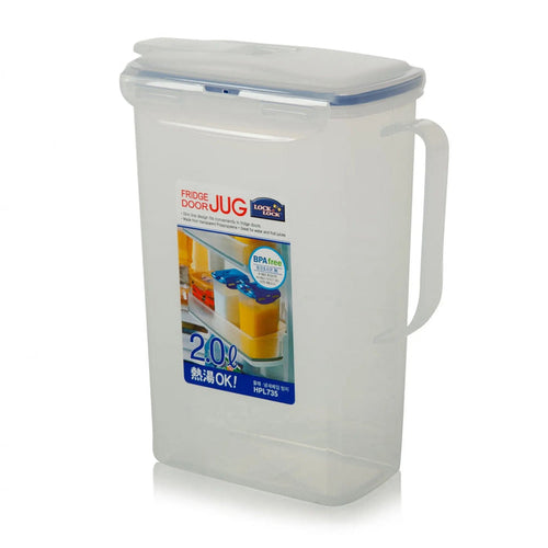2 Litre Fridge Door Jug with Seal Tight Lid and Flip Top Spout Lock & Lock