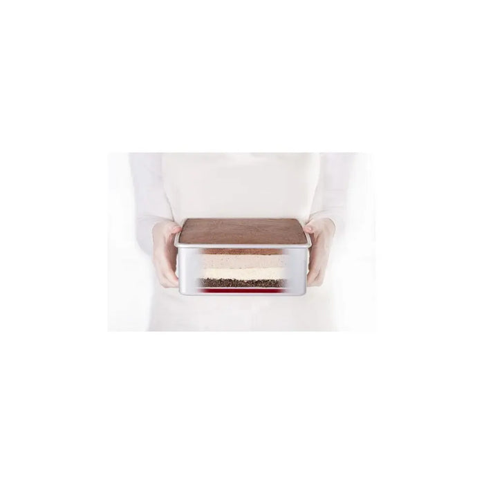 20cm PushPan Aluminium Shallow Square Tin PushPan