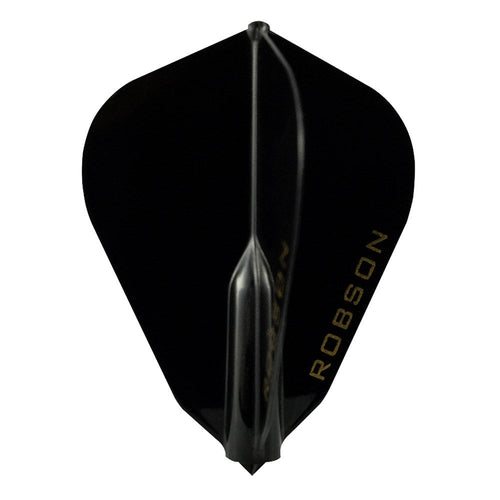 ROBSON - Plus Dart Flights F Shape - BLACK