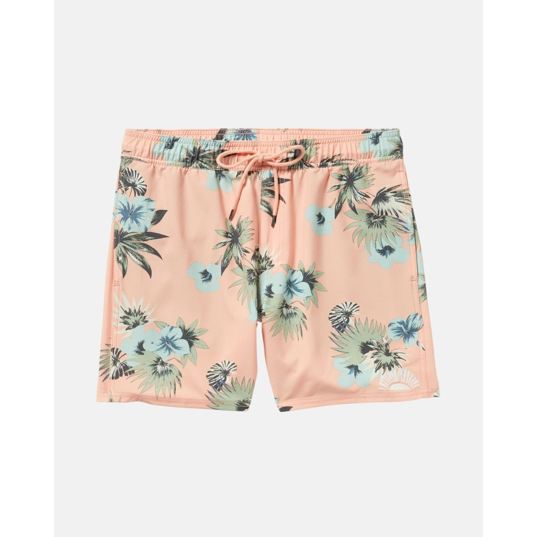 RVCA - RESORT ELASTIC 16" SWIM TRUNK | PEACH/BLACK
