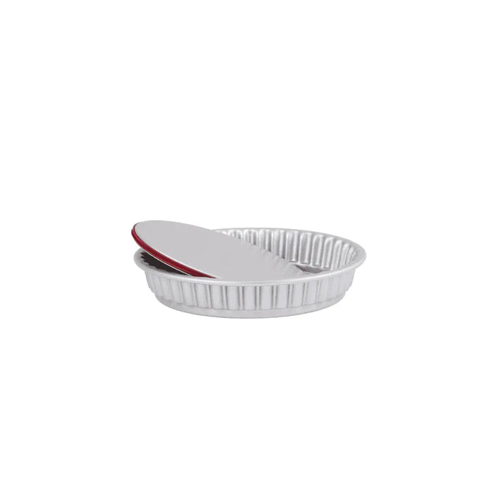 23cm PushPan Aluminium Round Flan Tin PushPan