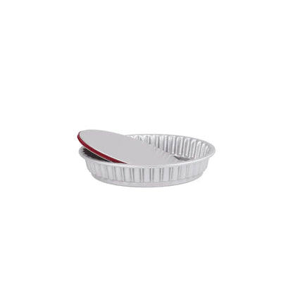 23cm PushPan Aluminium Round Flan Tin PushPan