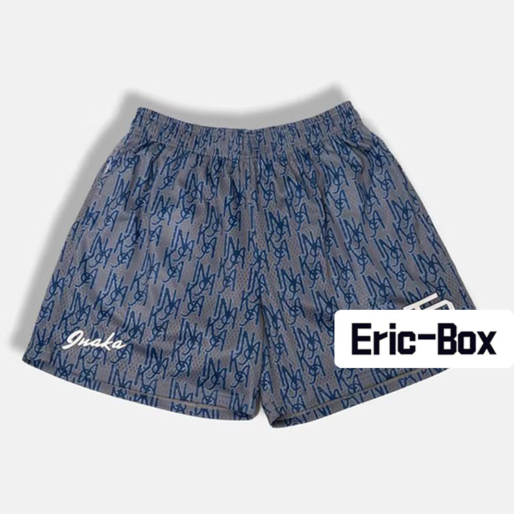 Blue LOGO GYM Mesh Shorts