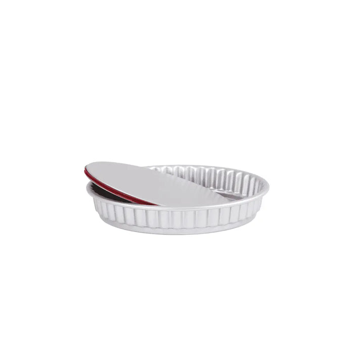 25cm PushPan Aluminium Round Flan Tin PushPan