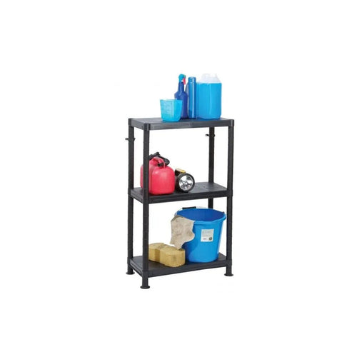 3 Shelf Self Assembly Plastic Shelving Unit Garland