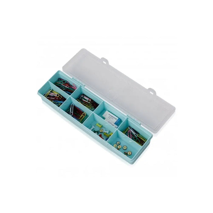 30cm (4.01) Long Narrow Organiser Storage Box with 8 Compartments Wham Storage