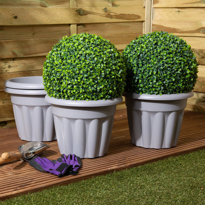 33cm Vista Small Round Plastic Plant Pot Wham Storage