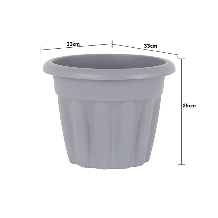 33cm Vista Small Round Plastic Plant Pot Wham Storage