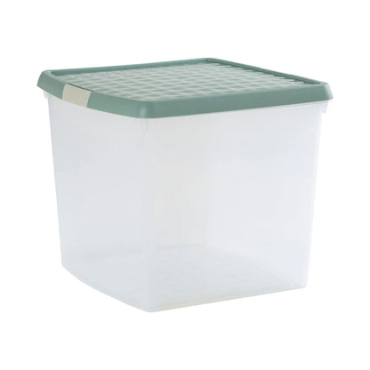 37 Litre Wham Clip Square Plastic Storage Box with Lid 10.03 - Great for 12'' Vinyl Records Wham Storage