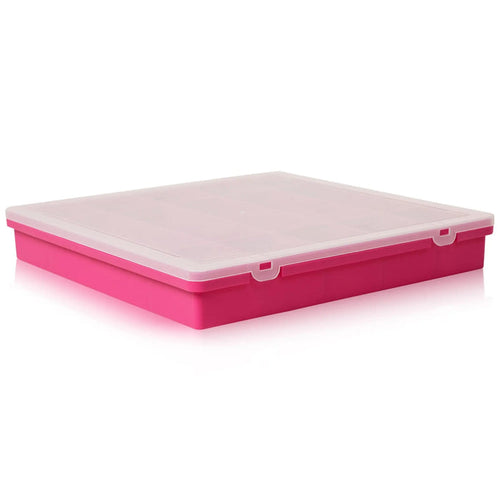 38.5cm (11.01) Square Organiser Box with Hinged Lid and 15 Compartments Wham Storage