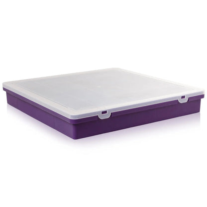 38.5cm (11.01) Square Organiser Box with Hinged Lid and 15 Compartments Wham Storage