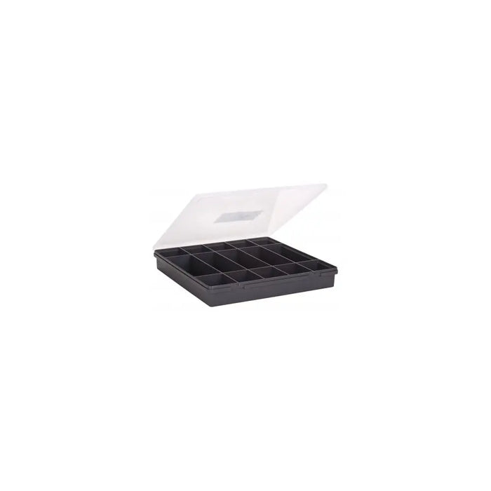 38.5cm (11.01) Square Organiser Box with Hinged Lid and 15 Compartments Wham Storage