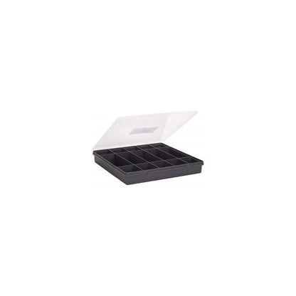 38.5cm (11.01) Square Organiser Box with Hinged Lid and 15 Compartments Wham Storage