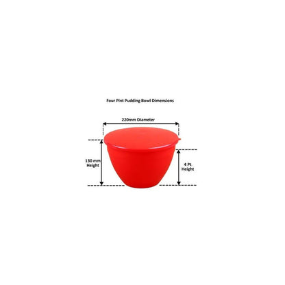 4 Pint (2.27 Litre) Steamed Pudding Bowl with Lid No Brand