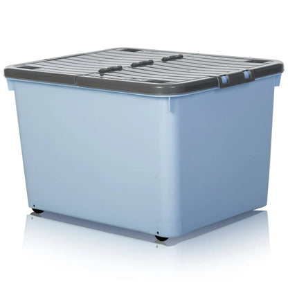 44 Litre Box with Wheels and Folding Lid Wham Storage
