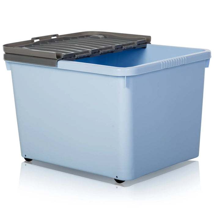 44 Litre Box with Wheels and Folding Lid Wham Storage