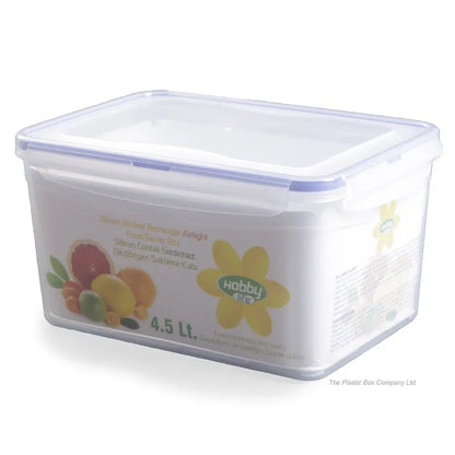 4.5 Litre Rectangular Plastic Food Storage Box With Clip Lid Hobby Life