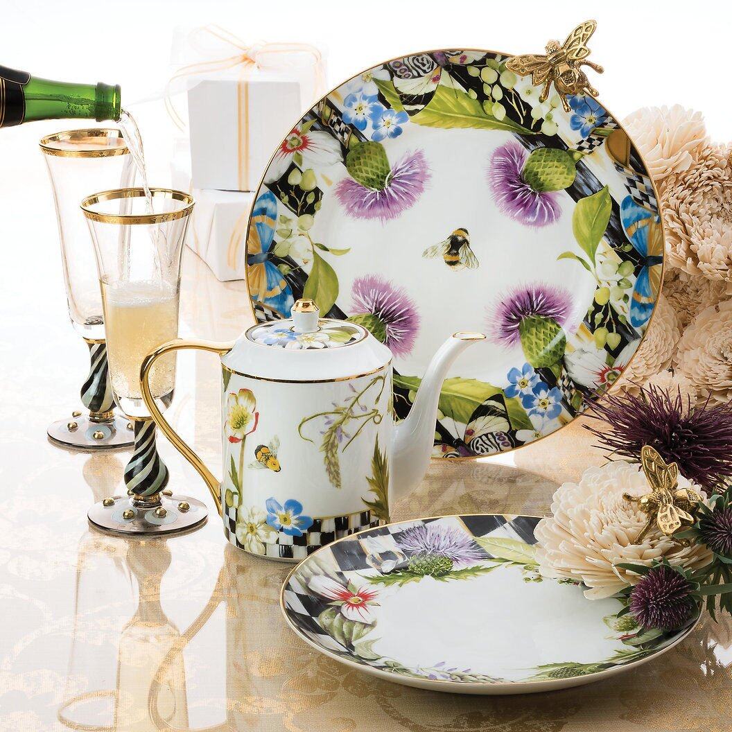 Thistle & Bee Charger by Mackenzie-Childs
