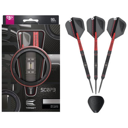 TARGET - Scope SP01 Swiss Point Steel Tip Darts - 90% Tungsten - 25g