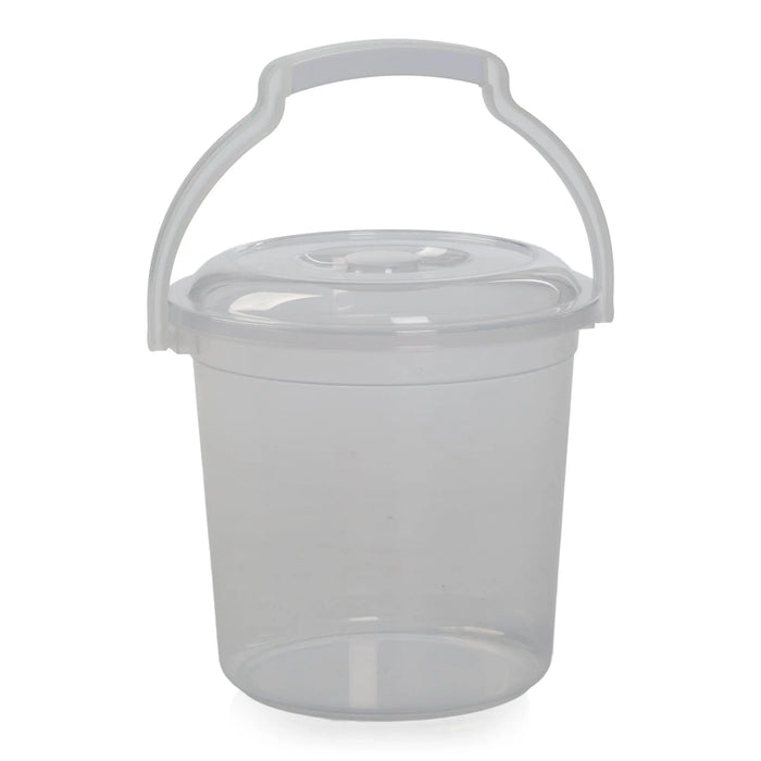 5 Litre Clear Plastic Bucket with Lid Hobby Life