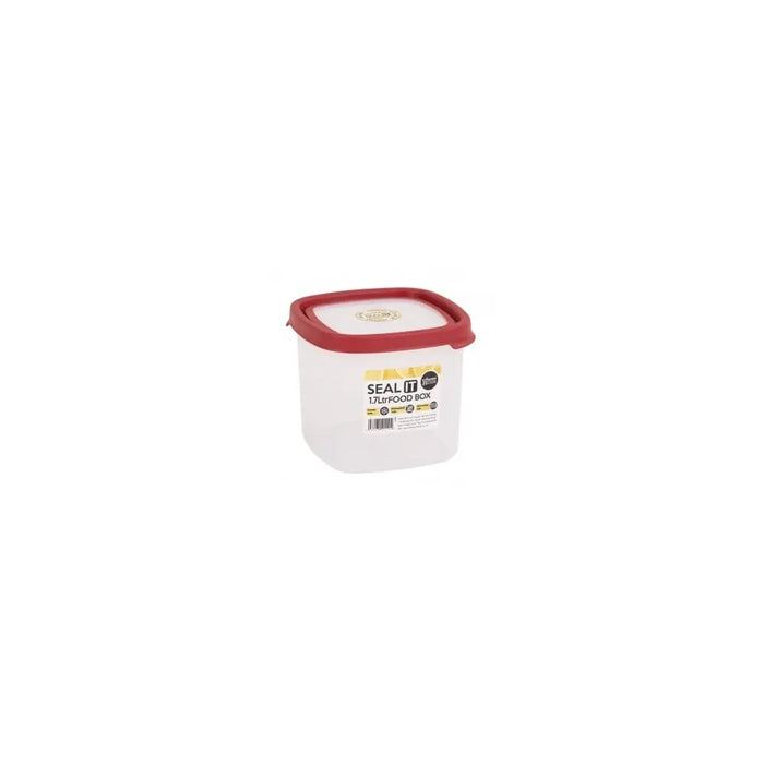 5.02 Seal It 1.7 Litre Square Airtight Plastic Food Box Wham Storage