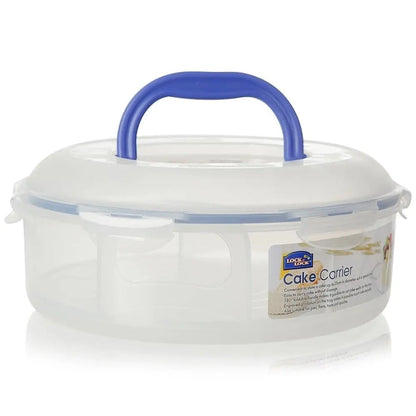5.5 Litre Round Food Container with Cake Tray and Carrying Handle Lock & Lock