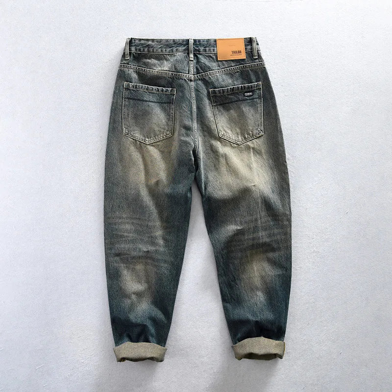 5913 Streetwear Men Clothing Jeans Spring Fall Fashion Classical Baggy Straight Denim Pants Loose Casual Premium Cotton Trouser