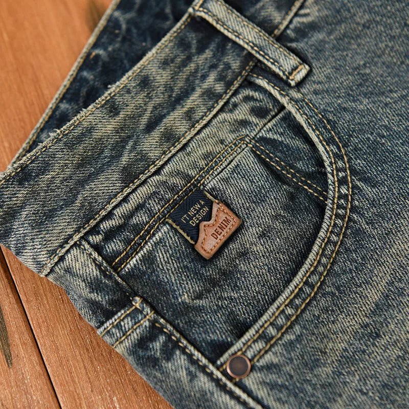 5913 Streetwear Men Clothing Jeans Spring Fall Fashion Classical Baggy Straight Denim Pants Loose Casual Premium Cotton Trouser