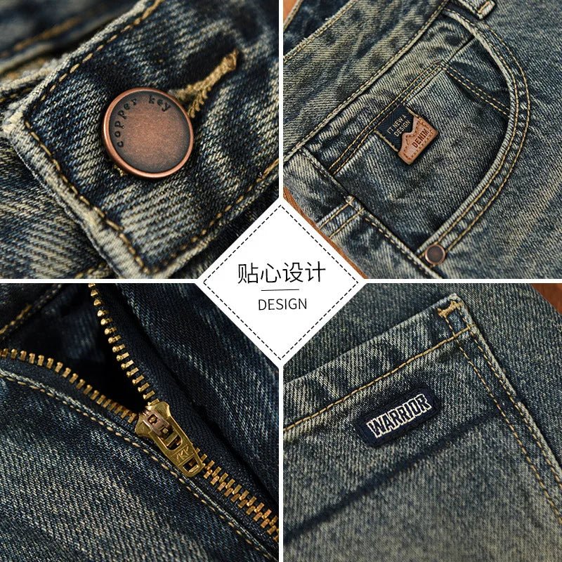 5913 Streetwear Men Clothing Jeans Spring Fall Fashion Classical Baggy Straight Denim Pants Loose Casual Premium Cotton Trouser