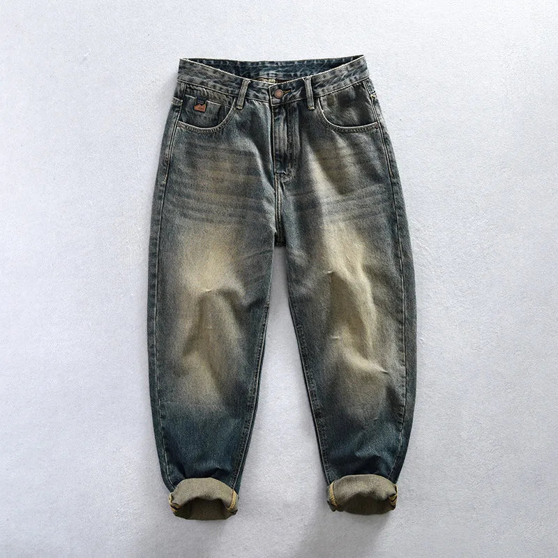 5913 Streetwear Men Clothing Jeans Spring Fall Fashion Classical Baggy Straight Denim Pants Loose Casual Premium Cotton Trouser