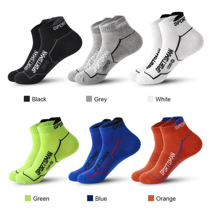 6 Pairs/Lot Spring Summer Men's Sports Running Socks Protective Ankle Socks Thin Breathable Deodorant Fitness Short Socks 38-44