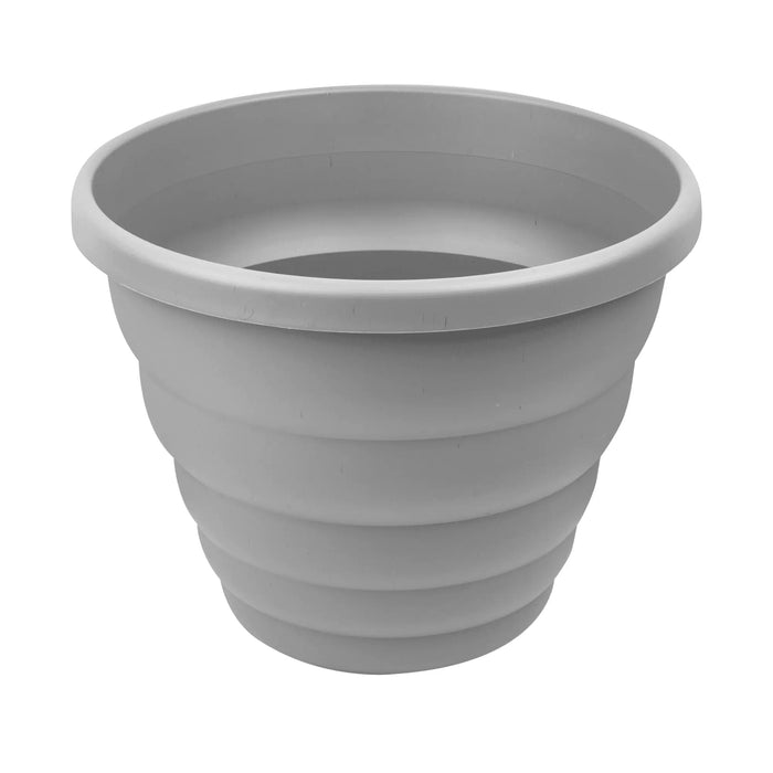66cm Beehive Large Grey Round Plastic Garden Pot Wham Storage
