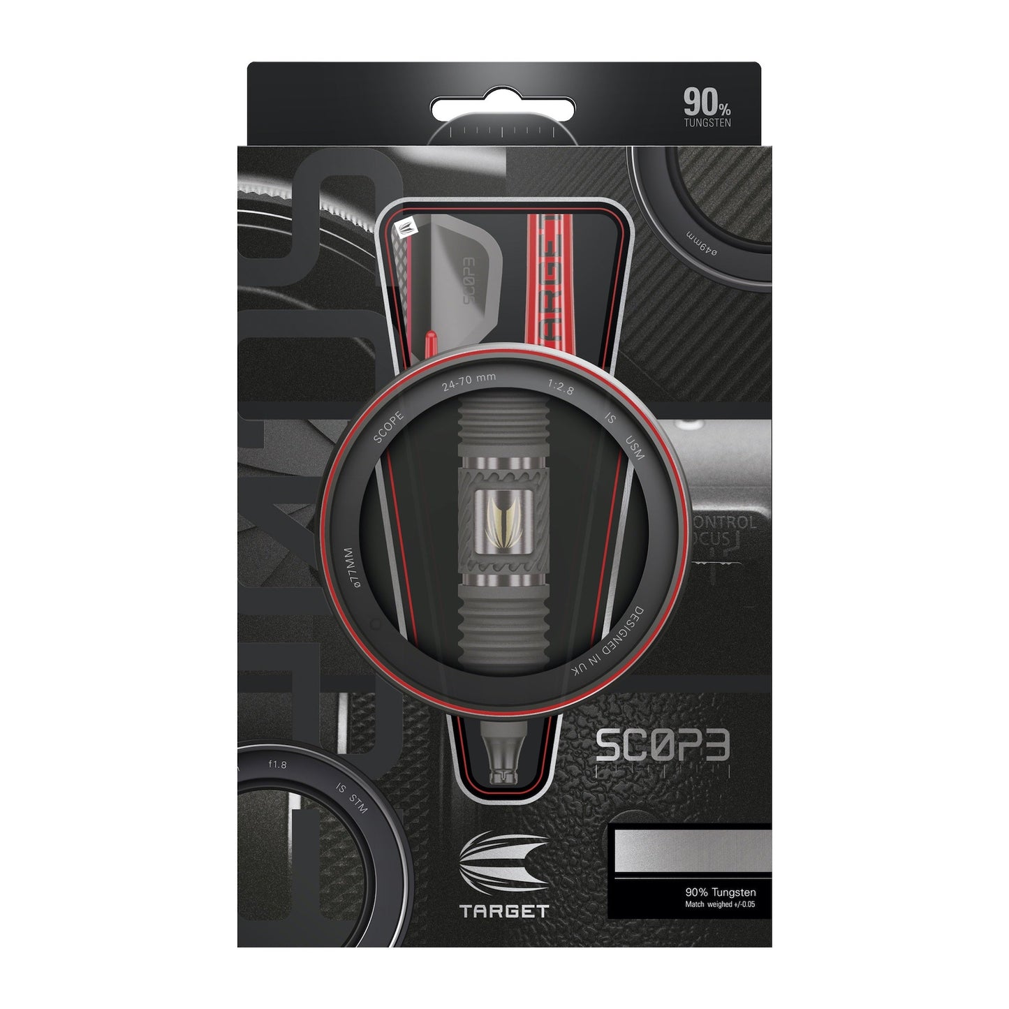 TARGET - Scope SP01 Swiss Point Steel Tip Darts - 90% Tungsten - 25g