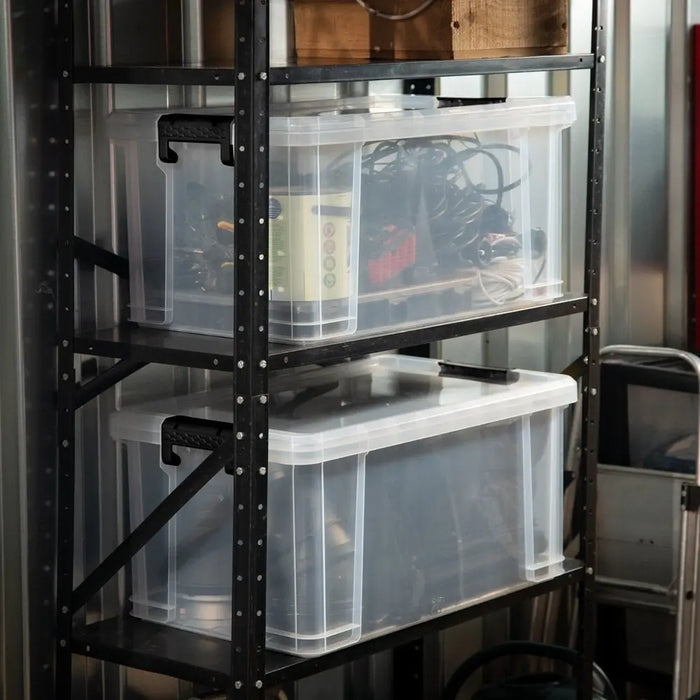 70 Litre Stackmaster Plastic Storage Box with Lid Strata