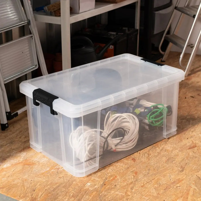 70 Litre Stackmaster Plastic Storage Box with Lid Strata