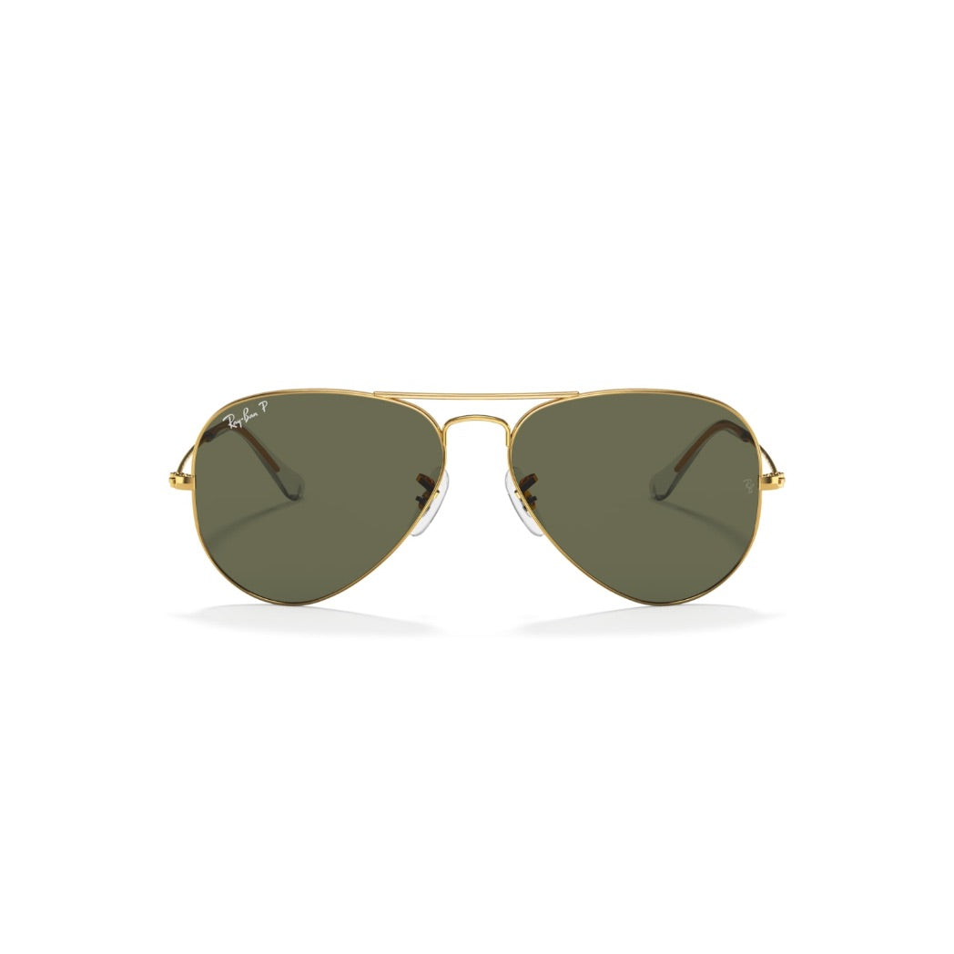 RAYBAN - AVIATOR | Gold w/ Green Polarized