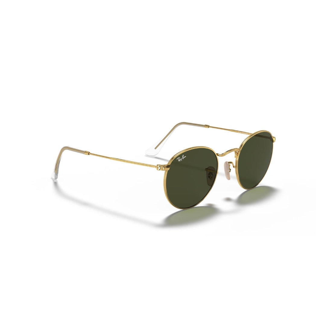 RAYBAN - ROUND METAL | Gold w/ Green