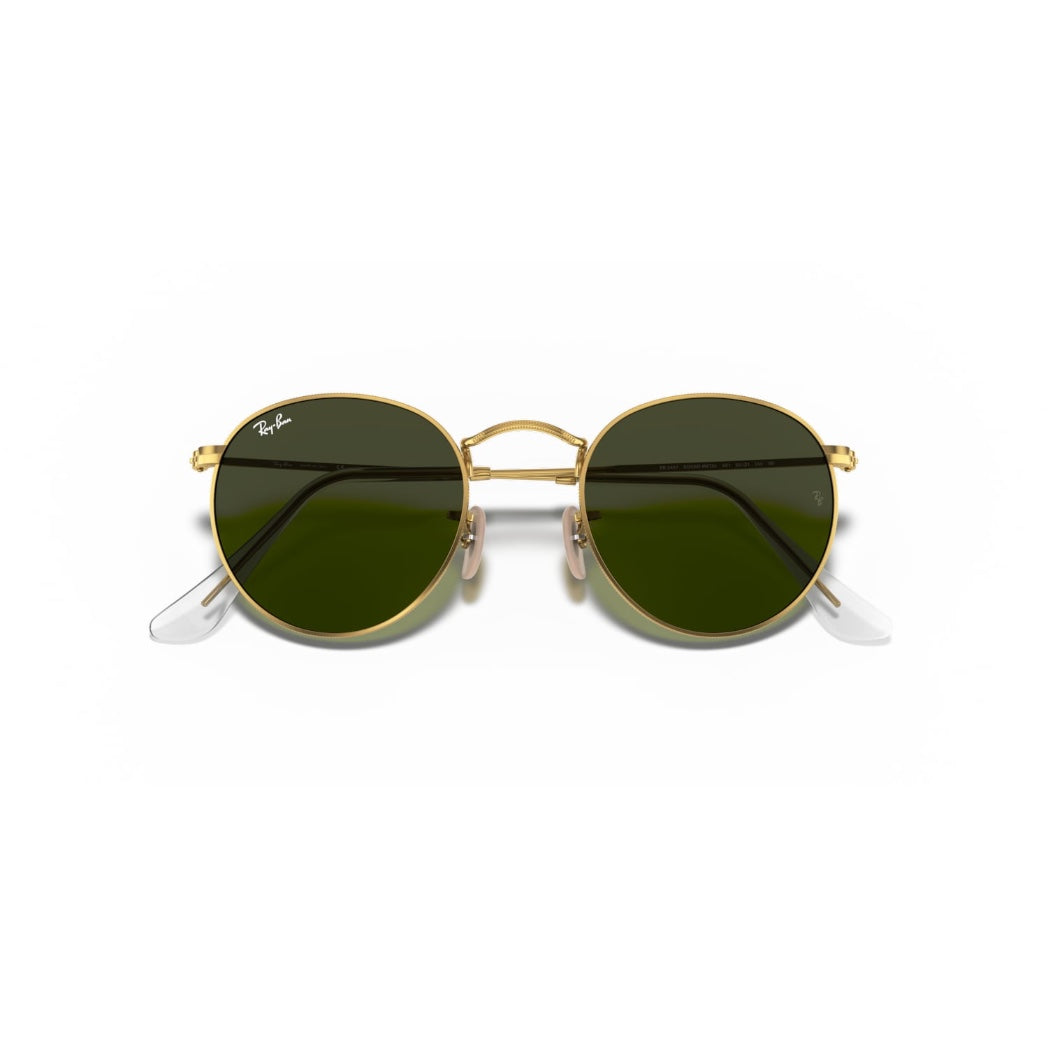 RAYBAN - ROUND METAL | Gold w/ Green
